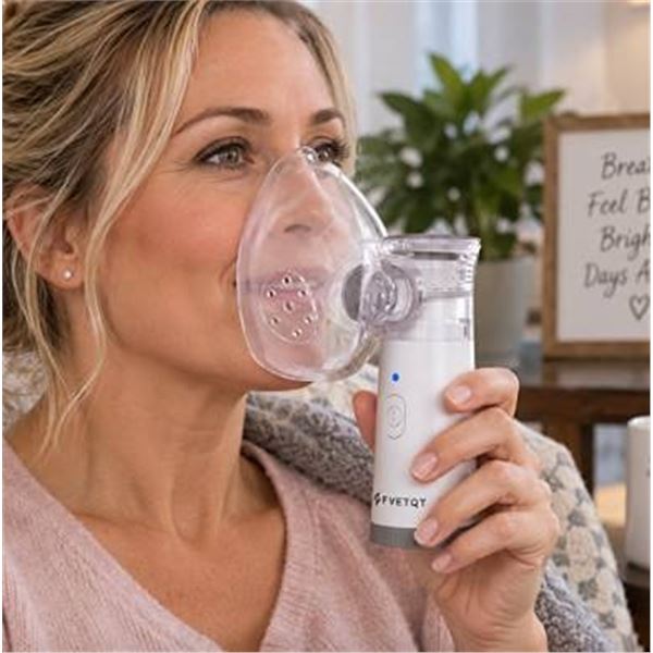 Portable Piezoelectric Mesh Nebulizer with LCD