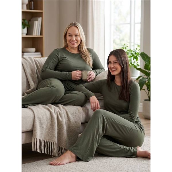 TKEES 2-Piece Lounge Set L/G Long Sleeve Olive