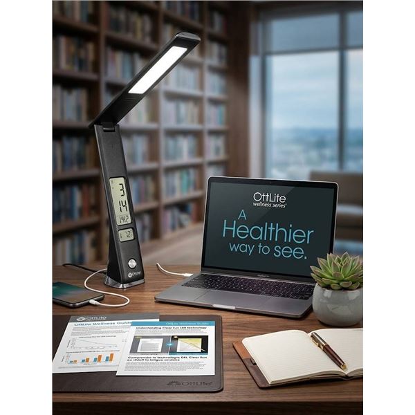 OttLite Rise LED Lamp With Digital Display