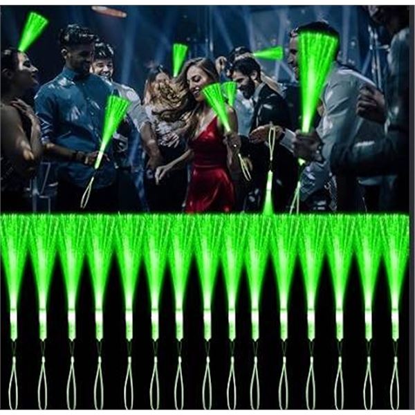 YOFOBU 30PCS Fibre Optic Wand Party Favours Green