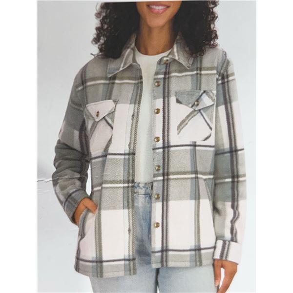 Sage Collective Women's Plaid Sherpa Jacket S/P