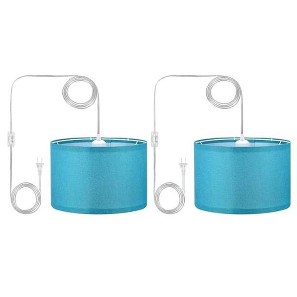 Plug-In Pendant Light Set, Dark Blue, Made in China