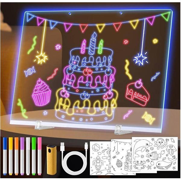 VinTS LED Drawing Board 7-Colour with Templates