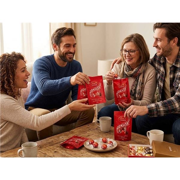 6 Lindt Lindor Milk Chocolate 60g Bags