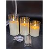 Image 2 : Eynshoo 3-Piece Flameless LED Candle Set with Remote