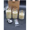 Image 3 : Eynshoo 3-Piece Flameless LED Candle Set with Remote
