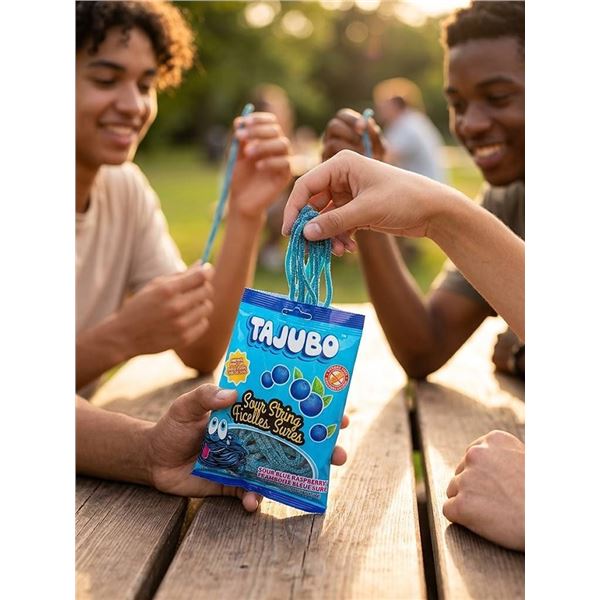 TAJUBO Sour String Blue Raspberry Candy 80g