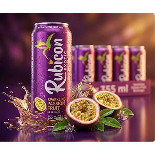 Rubicon Sparkling Passion Fruit 12x355ml Cans