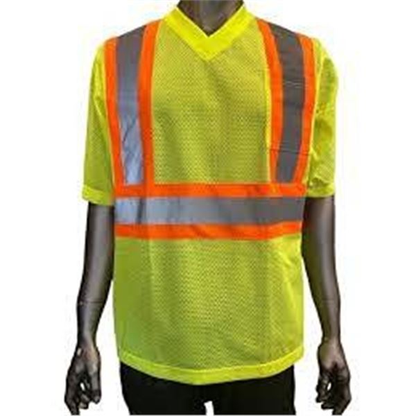 Lot of 2 - King Big K Safety T-Shirts 2XL With 3M Reflective