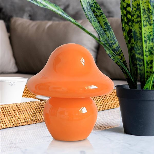 BestAlice Mushroom Table Lamp Glass LED Decor