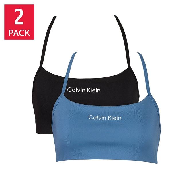 Calvin Klein 2 Pack Sports Bra Size M Microfiber