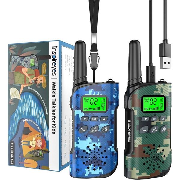 Inspireyes Walkie Talkies for Kids 3 Pack Camo