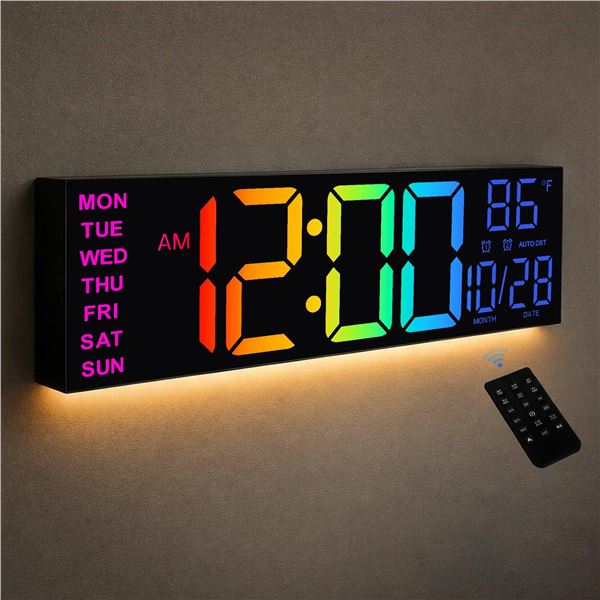 HAITANG 10.5 Inch Digital Wall Clock PH-03