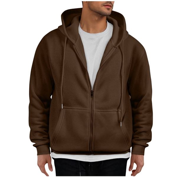 BC Clothing Co. Brown Sherpa Lined Zip Hoodie XXL