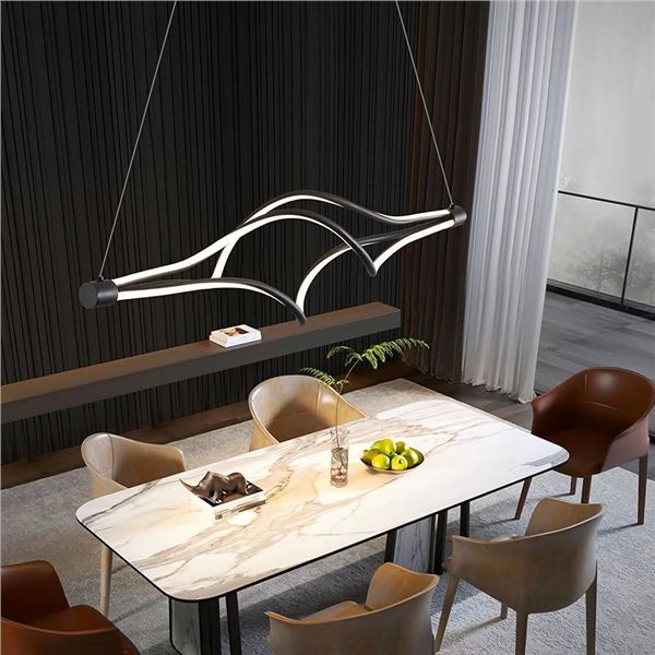 Dnshjue Modern Black Kitchen Island Chandelier