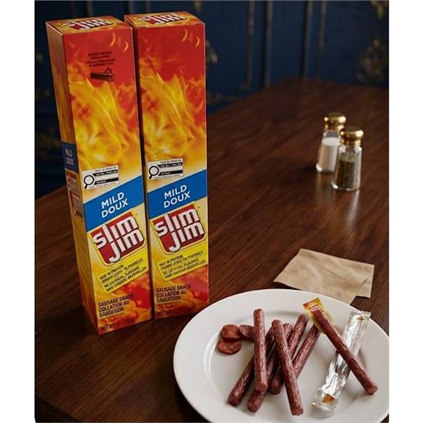 Slim Jim Spicy Sausage Snack Packs 2 x 657g