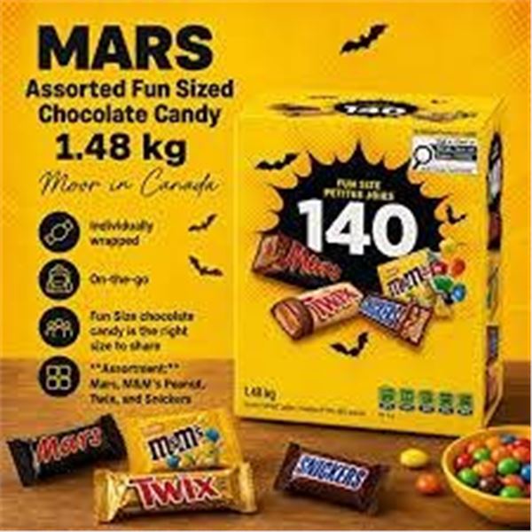 Mars M&M's Twix Snickers Fun Size 140 Count Box