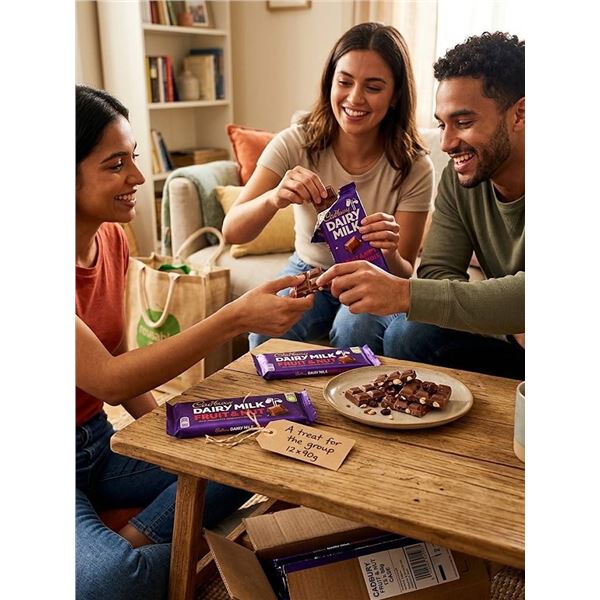 Cadbury Dairy Milk Fruit & Nut 90g Bars, 12 Pack
