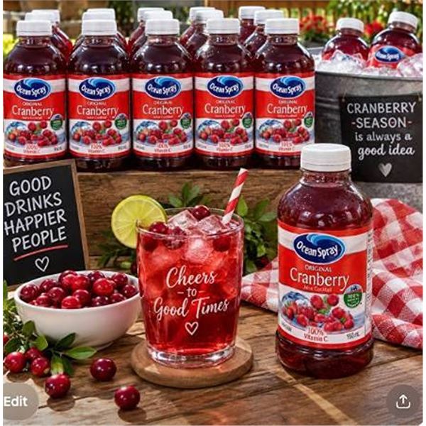 Ocean Spray Cranberry Juice Cocktail 950ml 12 Pack
