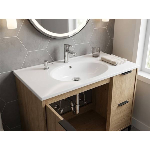 Ceramic Oval Bathroom Sink White New in Box