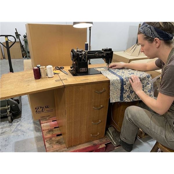 Pfaff 6 Sewing Machine with Wooden Cabinet