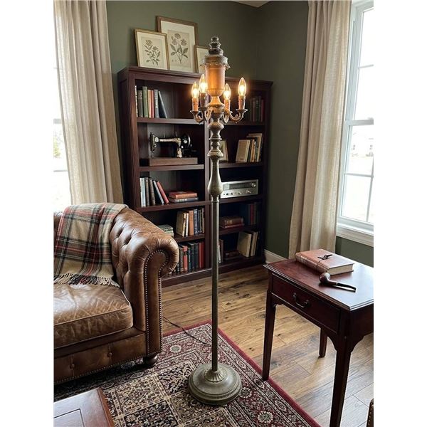 Brass Floor Lamp Approx. 5ft Tall