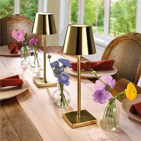 Mikasa Set Of 2 Touch Control Rechargeable LED Lamps