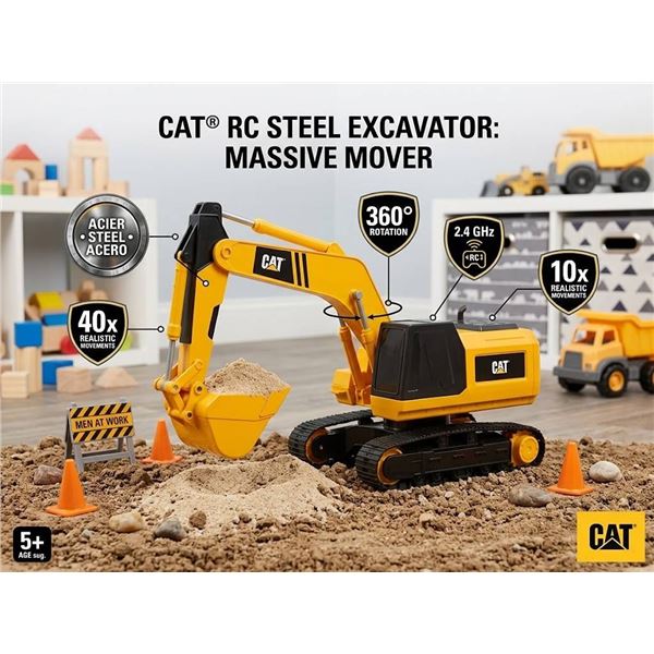CAT RC Steel Excavator Massive Mover 2.4GHz Toy