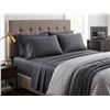 Image 1 : Comfy Bamboo World 4pc Queen Sheet Set Grey