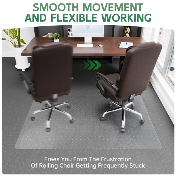 100pointONE Office Chair Mat 30"x48" for Carpet