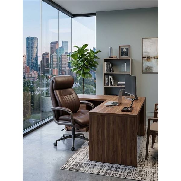 La-Z-Boy Brown Faux Leather Office Chair