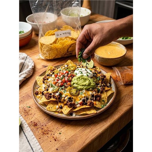 Lot of 6 x 454g Round tortilla chips