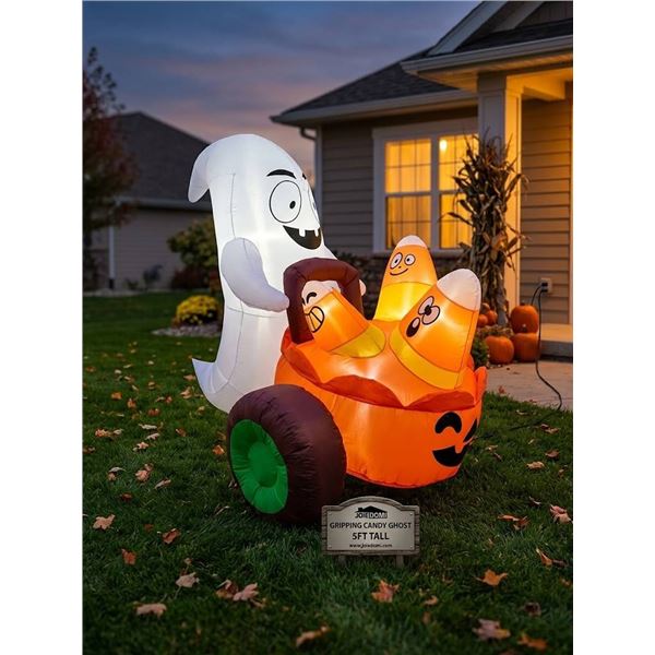 Joiedomi 5ft Gripping Candy Ghost Inflatable LED