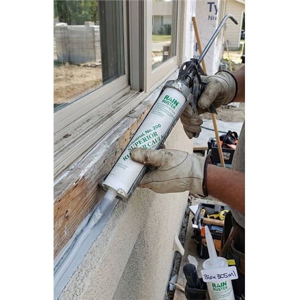 36 Tubes Rain Buster No. 200 White Rubber Caulk, 305ml