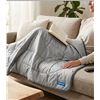 Image 1 : Below Zero Grey Quilted Blanket, 150x200cm Polyester