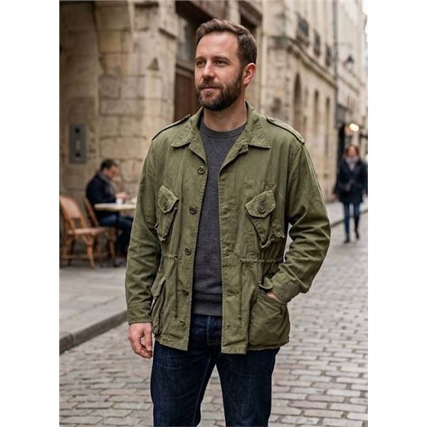 US Army Olive Green Field Jacket with Pockets