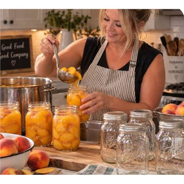 Ball Mason Jars 12-Pack 31.6 oz Glass with Lids