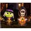 Image 1 : Airdorable Inflatable Halloween Reaper and Witch Set