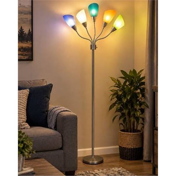 LightAccents Medusa Floor Lamp, Multicolour Shades