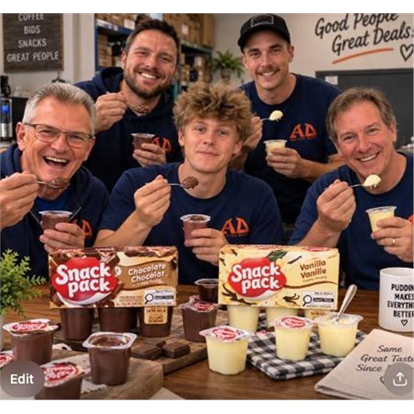 Snack Pack Chocolate and Vanilla Pudding Cups 12 - 4 packs
