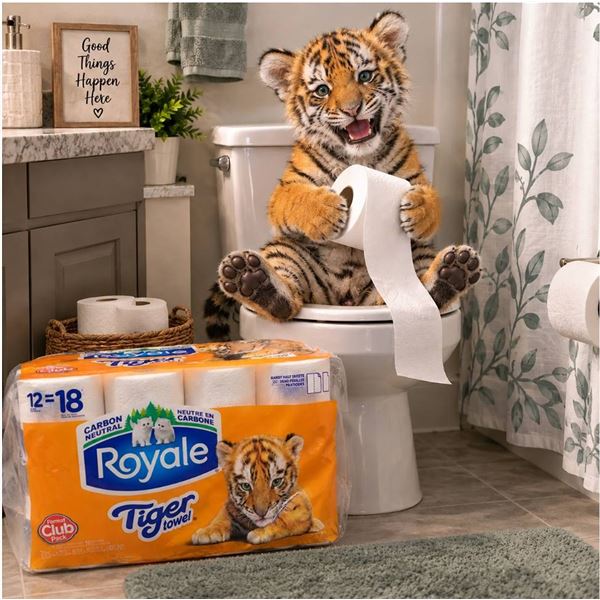 Royale Tiger Towel Paper Towels 12=18 Pack