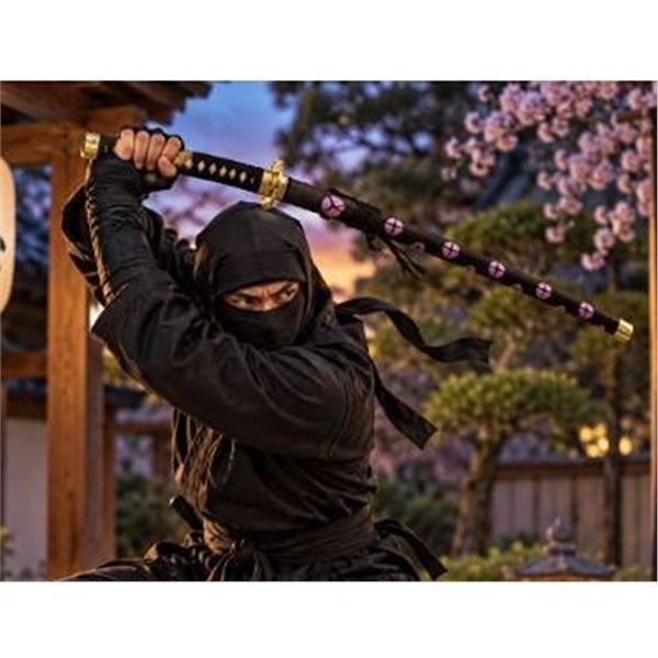 40" Decorative Katana With Red Blade Edge