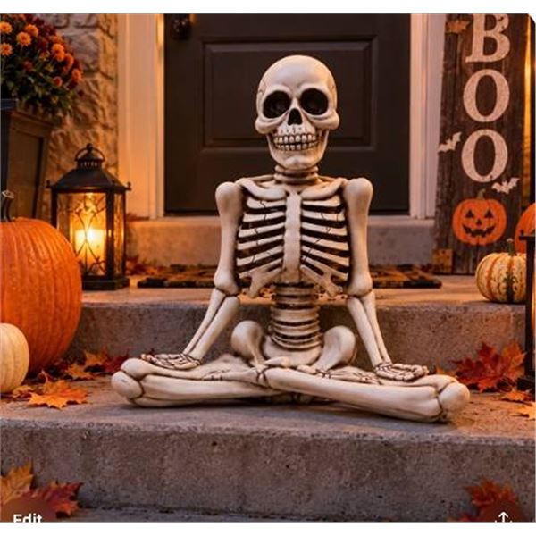 Halloween Yoga Skeleton Indoor Decoration