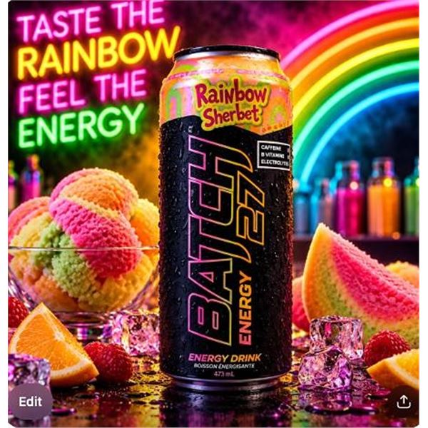 Batch 27 Energy Drink Rainbow Sherbet 11x473ml