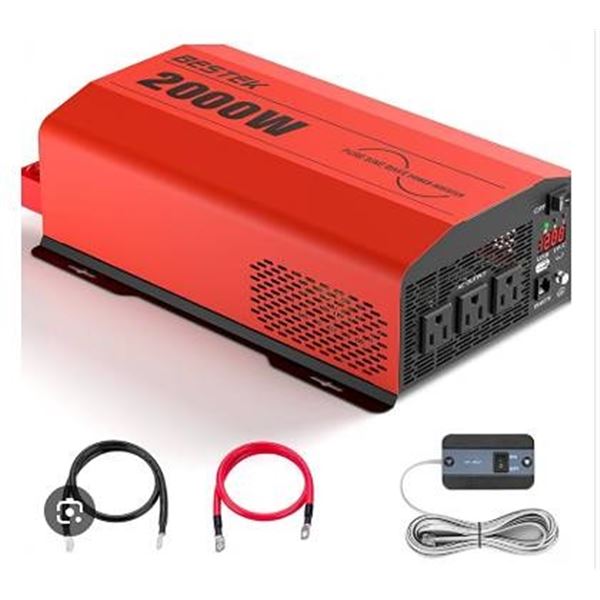 BESTEK 2000W Pure Sine Inverter with Cables