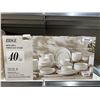 Image 2 : Maison Neuve Ridge 40pc Bone China Dinnerware Set