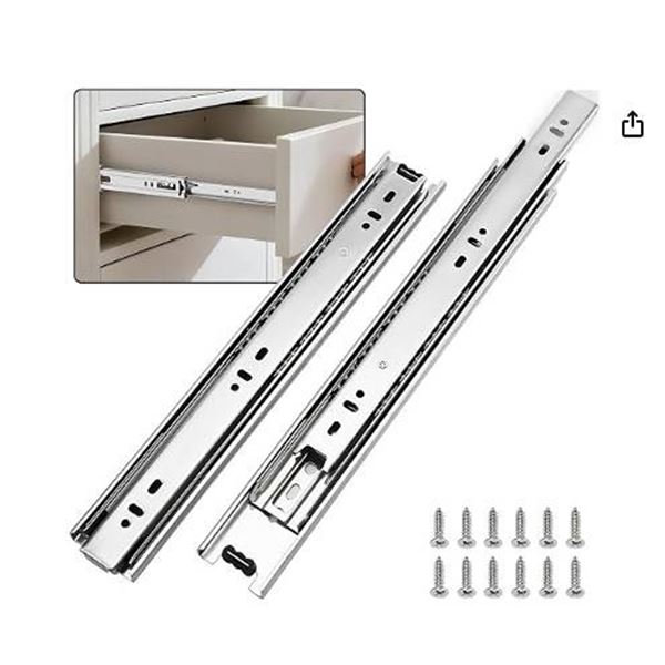 LONTAN 18 Inch 3-Fold Ball Bearing Drawer Slide
