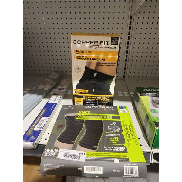 Copper Fit Back Pro Belt and Knee Sleeves Set