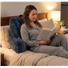 Image 1 : Blue Faux Fur Backrest Pillow with Arms