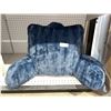 Image 2 : Blue Faux Fur Backrest Pillow with Arms